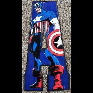 Metal Letter "A" Captain America 5"x10" Wall Decor Open Road Hobby Lobby